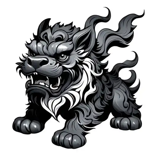 Foo Dog tattoo design idea