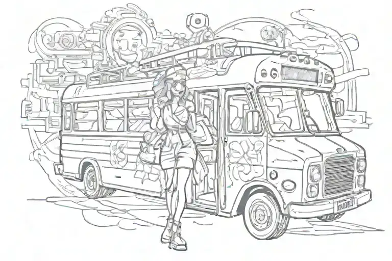 Forever your nurse, i’ll see you on the party bus in heaven. Mae Carolyn  tattoo design idea