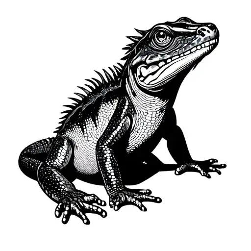 Lizard Meme tattoo design idea