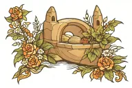 empty tomb tattoo design idea