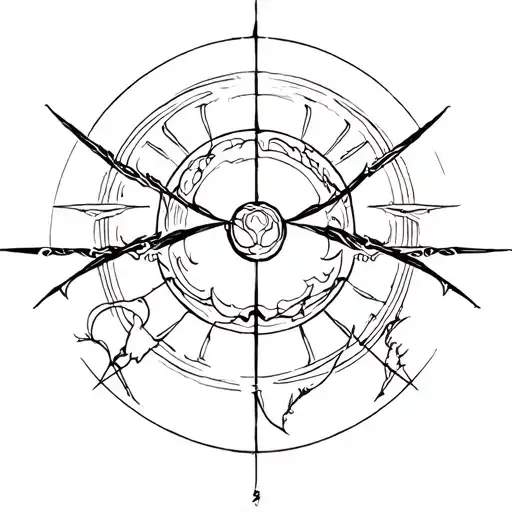 baldurs gate 3 mystical, dark fantasy, fineline tattoo tattoo design idea