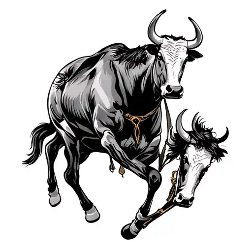 Bull Rider tattoo design idea