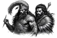 turkish warrior tattoo design idea