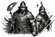 turkish warrior tattoo design idea