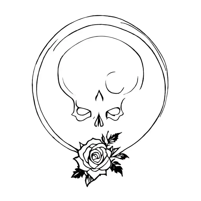 pirate gun with rose tattoo design idea