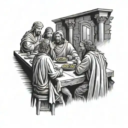 Last Supper tattoo design idea