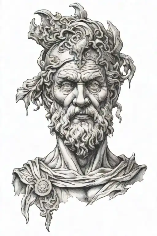 Erebus greek god tattoo design idea