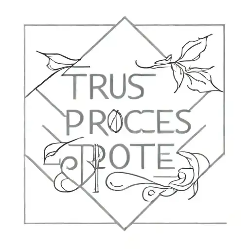 trust the process  tattoo design idea