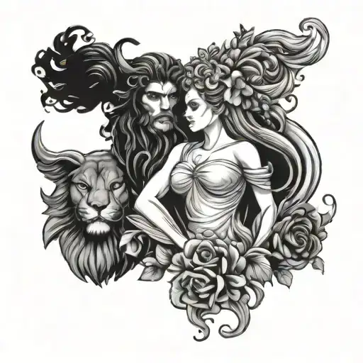 Persephone and Hades tattoo design idea