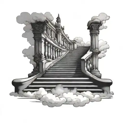 Heaven Stairs tattoo design idea