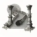 Heaven Stairs tattoo design idea