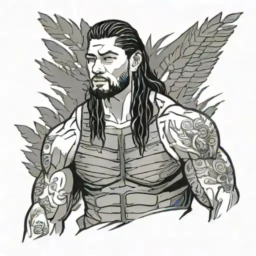 wwe roman reigns tattoo design idea