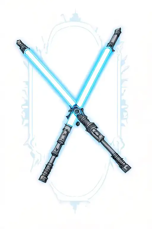 Ahsoka Tano Lightsabers just hilts tattoo design idea