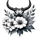 Gemini cancer Taurus virgo zodiac flowers tattoo design idea