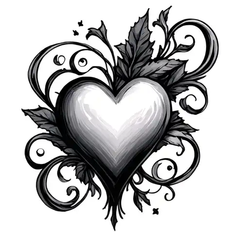 Heart Initials tattoo design idea