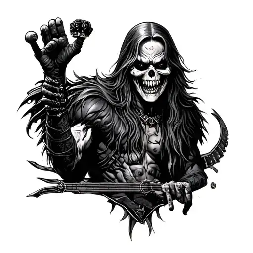 iron maiden tattoo design idea