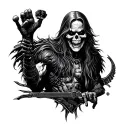 iron maiden tattoo design idea
