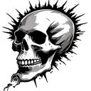 Tig torch skull making sparks tattoo design idea