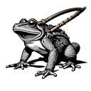 Frog Samurai tattoo design idea