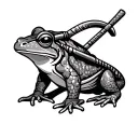 Frog Samurai tattoo design idea