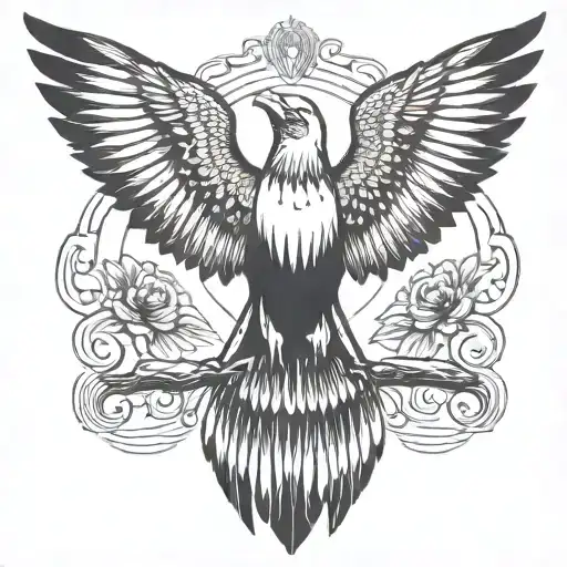 the bird is a condor tattoo design idea