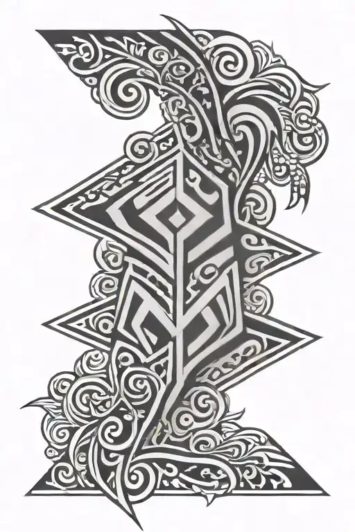 Polynesian tribal patterns tattoo design idea