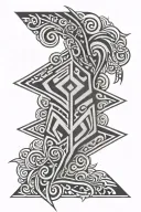 Polynesian tribal patterns tattoo design idea