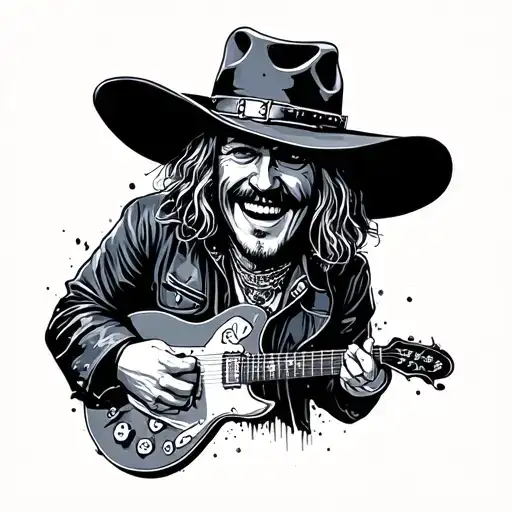 Rock And Roll + western tattoo design idea