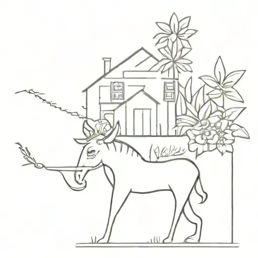 names Margarita, Villa, Tequila in an animal way tattoo design idea