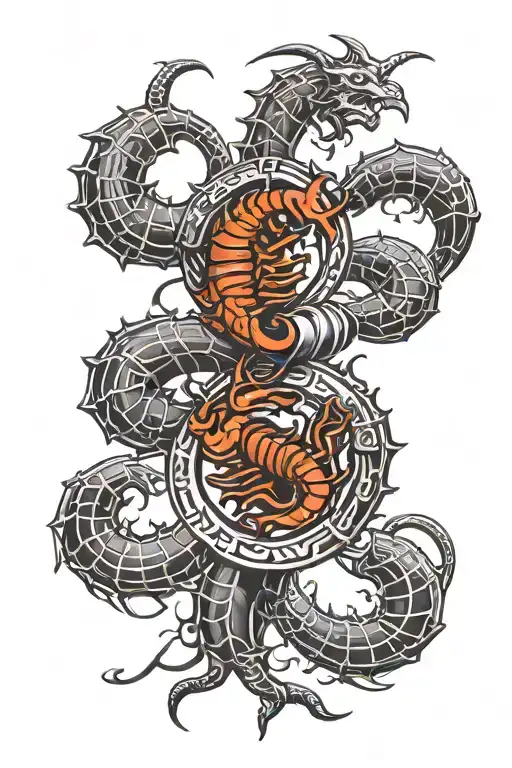 Scorpio and Capricorn forever love tattoo design idea