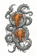 Scorpio and Capricorn forever love tattoo design idea