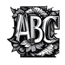 abc blocks journee tattoo design idea