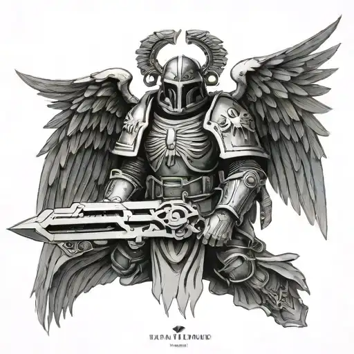 Dark Angels 40k tattoo design idea