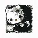 hello kitty tattoo design idea