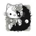 hello kitty tattoo design idea