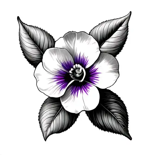 african violet tattoo design idea