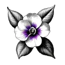 african violet tattoo design idea