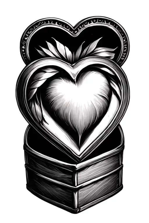 Heart Shaped box tattoo design idea