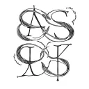 Family Tattoo with Infinity Sign and these initials: A, S, K, K tattoo design idea