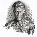 self made man tattoo design idea