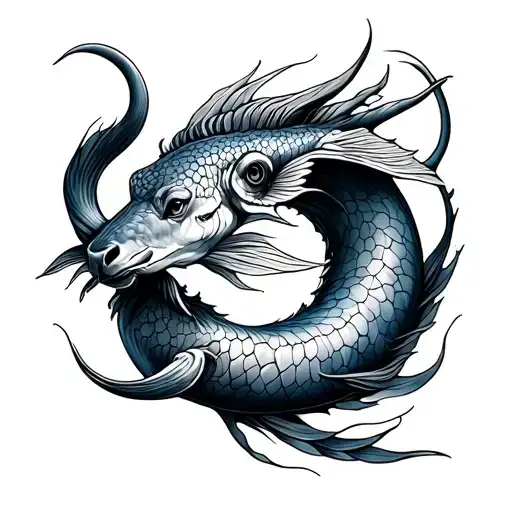 Pisces Taurus tattoo design idea