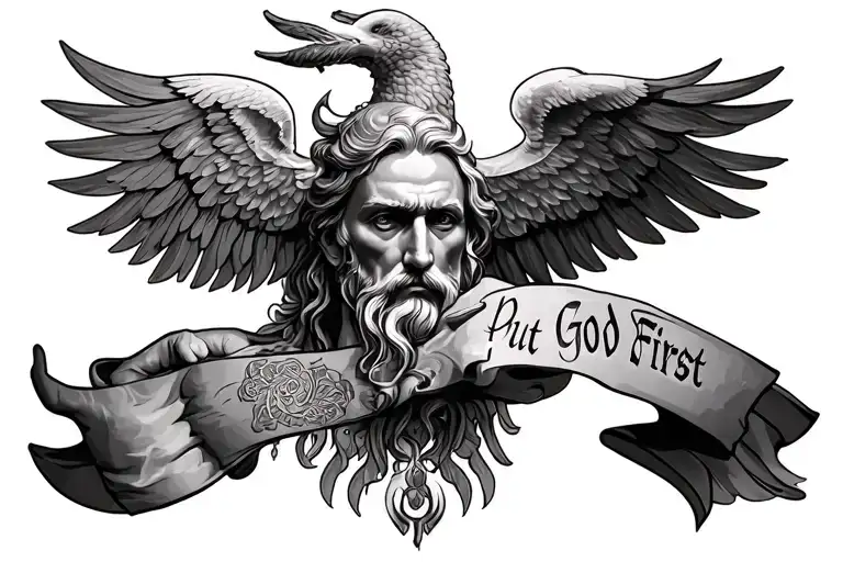 Put God First tattoo design idea