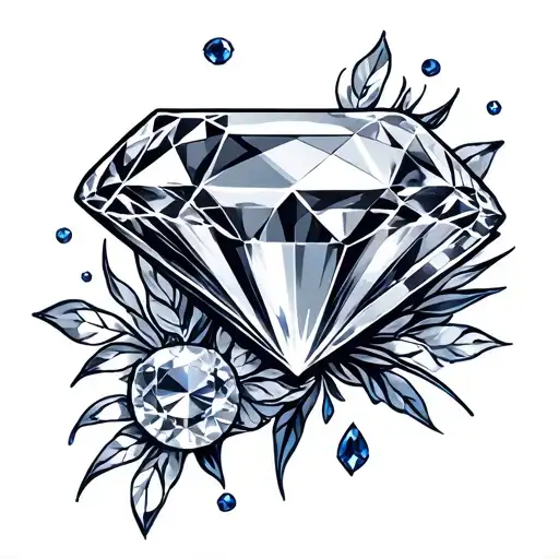 men's forearm tattoo diamonds and sapphires tattoo design idea