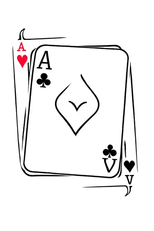 poker lovers music cards tattoo design idea