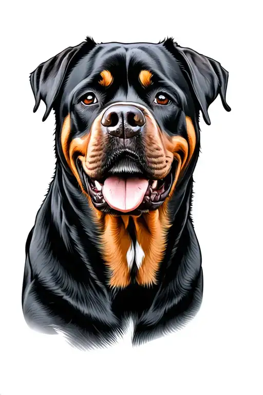 Rottweiler head tattoo design idea