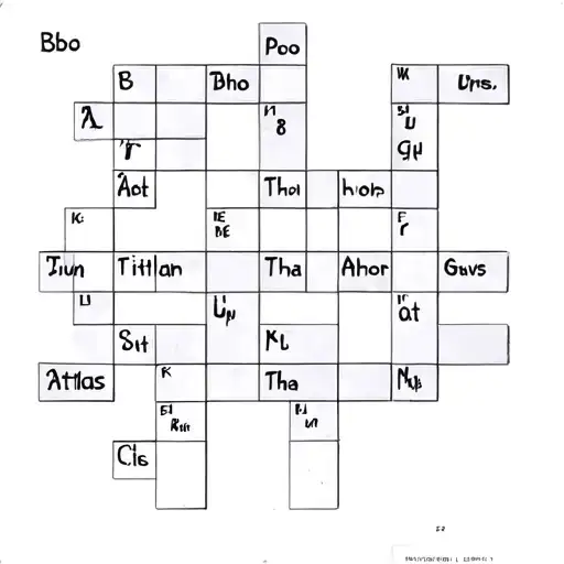 crossword puzzle with the names of my dogs; Bobo, Titan, Thor, Atlas, Zeus, Killer tattoo design idea