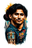 relationship between Chiclayo and Barcelona City tattoo design idea