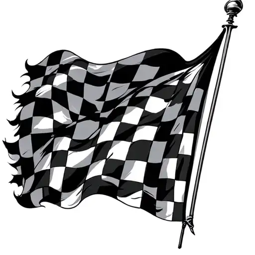 checker flag tattoo design idea