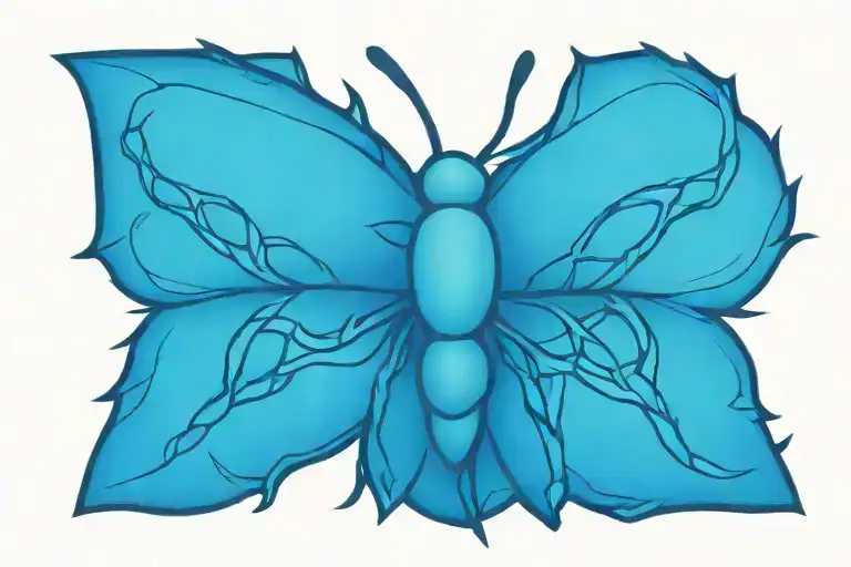 celtic knot butterfly with thorny vines tattoo design idea