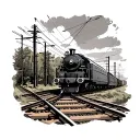 Train Tracks tattoo design idea
